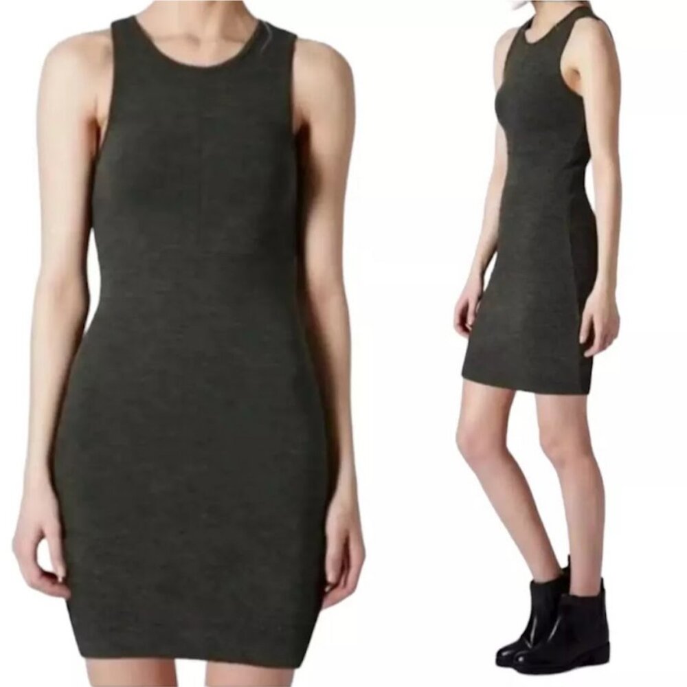 NWT TOPSHOP Bodycon Tank Dress, Dark Gray Sleeveless Knit Casual Bohemian, 6